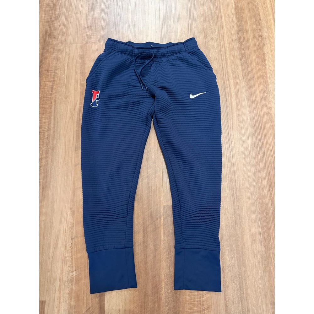 Nike Dri-FIT Joggers Mens Medium Navy Blue Ribbed Training Pants AQ3515-420